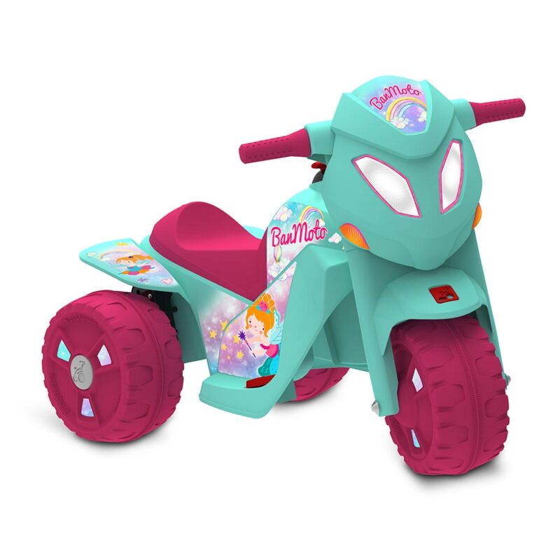 Moto Elétrica Motinha Infantil Banmoto Gatinha 2 Marchas 6v