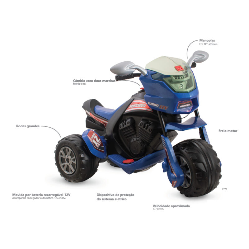Moto Elétrica 6V - Super Sport - Preto e Laranja - 2594 - Bandeirante -  Real Brinquedos