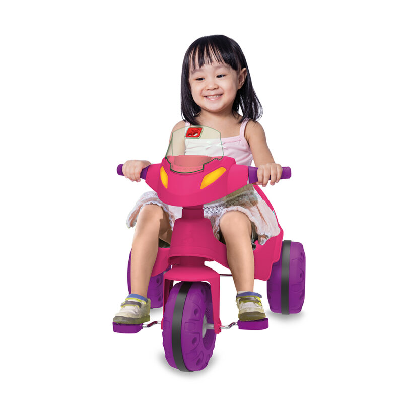 Triciclo Infantil Velobaby Rosa - TotalBaby Store