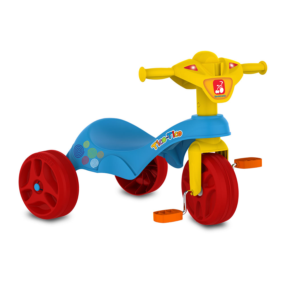 Triciclo Infantil Bandeirante Velobaby Reclinável - 2 em 1 - Pedal e  Passeio com Aro - Azul Claro