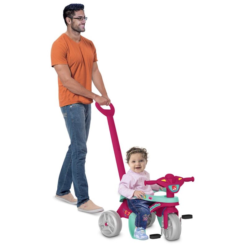 Mami Brinquedos - Promoção Triciclo Infantil Bandeirante Motoka Passeio &  Pedal Rosa